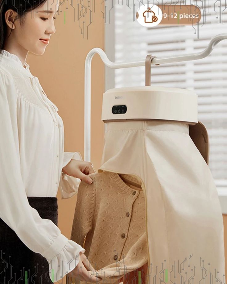 Portable Electric Clothes Dryer | Foldable Wardrobe Drying Machine with Hot Air